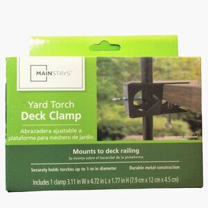 Mainstays Tiki Torch Deck Clamp Holder Metal Patio Flag Umbrella Balcony Yard